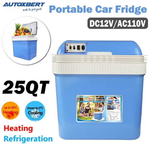 25QT 24L Portable Fridge Freezer Cooler Camping Car Home Refrigerator 12/24/110V