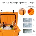 thumbnail image 1 of 25QT Insulated Cooler, Rotomolded Portable Hard Cooler with 5-7 Days Cold Retention, Built-in Bottle Opener/Cup Holder, for Outdoor Camping Beach Fishing, 1 of 12