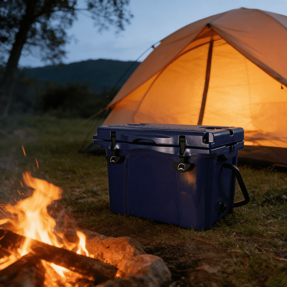 25QT Portable Cooler, Insulated Hard Cooler with Bottle Opener, Cup Holder, Forming Ruler, Travel, Beach, Camping, Fishing WL