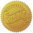 thumbnail image 1 of 25Sheet Embossed Certificate Seals You Make a Difference Self Adhesive Embossed Seals Gold Stickers 100pcs Medal Decoration Labels for Envelopes Diplomas Certificates Awards Graduation, 1 of 9