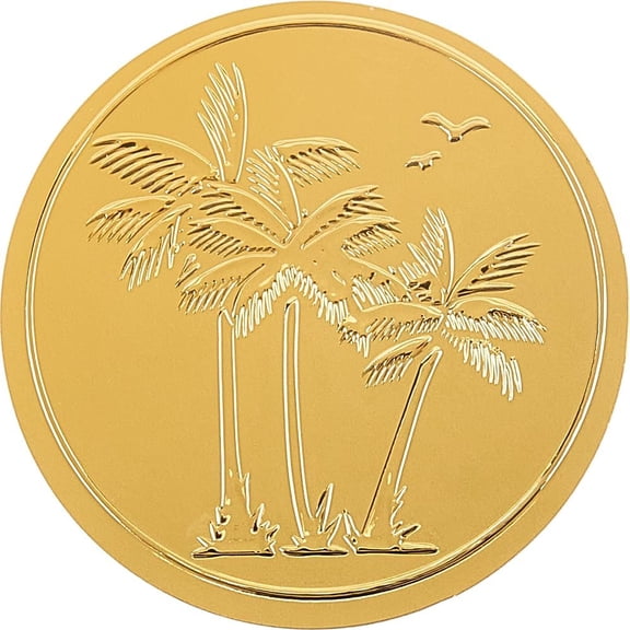 25Sheet Plastic Self Adhesive Gold Foil Embossed Stickers Medal Decoration Tree 5x5cm 4pcs/sheet