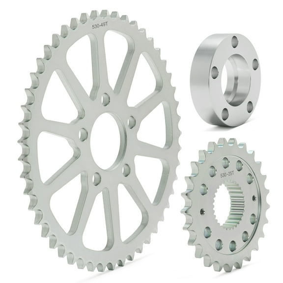 25T Front 49T Rear Sprocket Conversion Kit for Harley Softail FXST Dyna 2018-2023