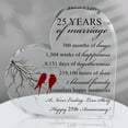 thumbnail image 1 of 25Th Years Of Marriage Gift Wedding Anniversary Heart Marriage Keepsake Decoration Gift For Couple Parent Women Mom Husband Wife, 1 of 6