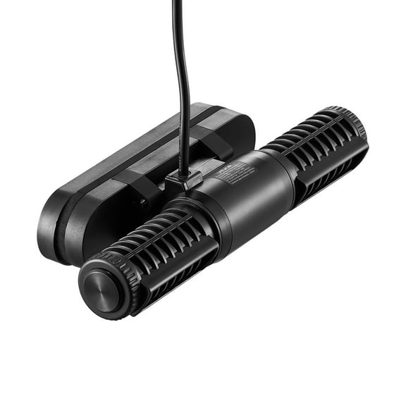 25W 2380GPH Adjustable Cross Flow Wave Maker Pump with Controller Magnetic DC 24V Aquarium Powerhead Strong Magnetic Base 360 Degree Rotation for Saltwater Marine Freshwater Aquarium