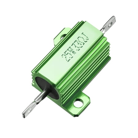 25W 33 Ohm Aluminium Housing Chassis Mount Wirewound Power Resistors Green 1pcs