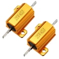 thumbnail image 1 of 25W 4 Ohm Aluminium Housing Chassis Mount Wirewound Power Resistors Gold 2pcs, 1 of 4