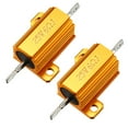 thumbnail image 1 of 25W 6 Ohm Aluminium Housing Chassis Mount Wirewound Power Resistors Gold 2pcs, 1 of 4