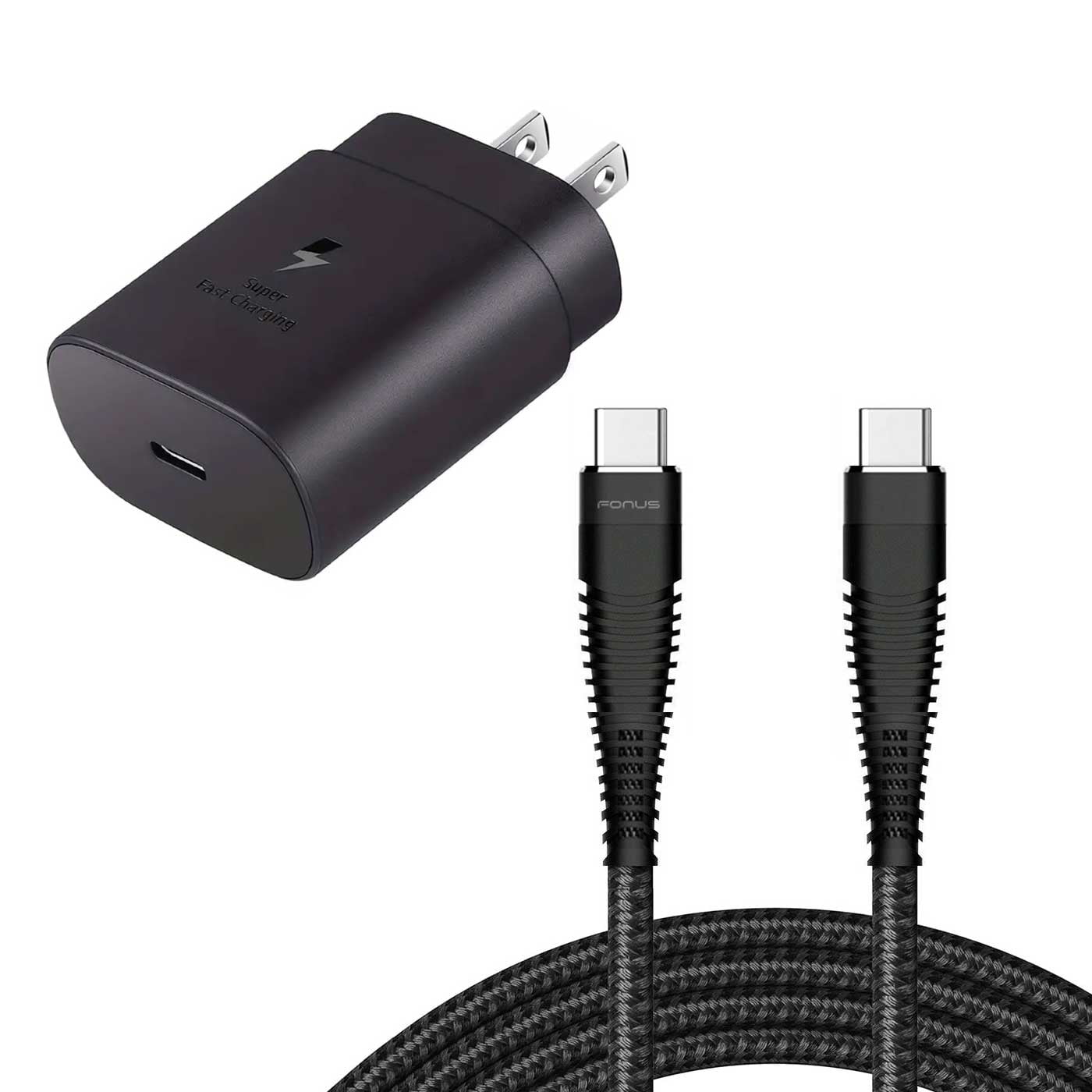 25W Fast Home Charger 6ft Long USB-C Cable for Motorola Moto G 5G (2022, 2023, 2024, 2025) Phone Models - PD Type-C Power Adapter Cord Wall AC Plug Wire