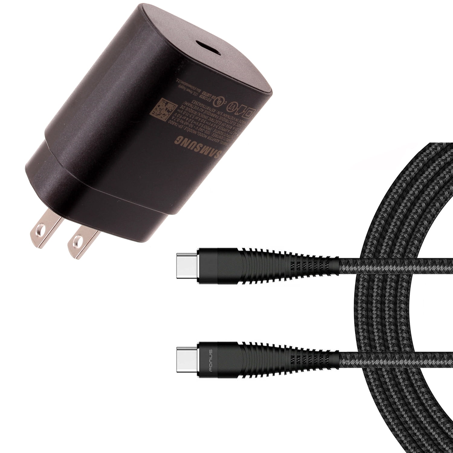 25W Fast Home Charger Compatible With iPhone 16e/17e - 10ft Long USB-C Cable PD Type-C Power Adapter Cord Wall AC Plug