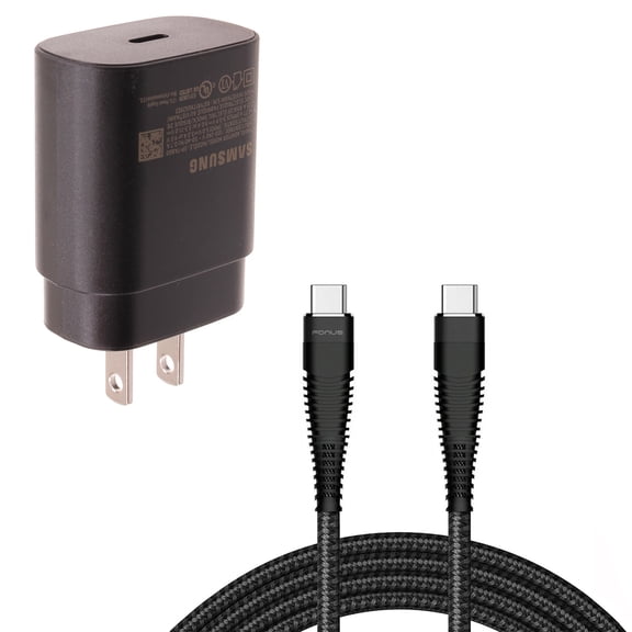 25W Fast Home Charger Compatible WithSamsung Galaxy S20/S21/S22 Plus,Ultra,FE- 10ft Long USB-C Cable PD Type-C Power Adapter Cord Wall AC Plug