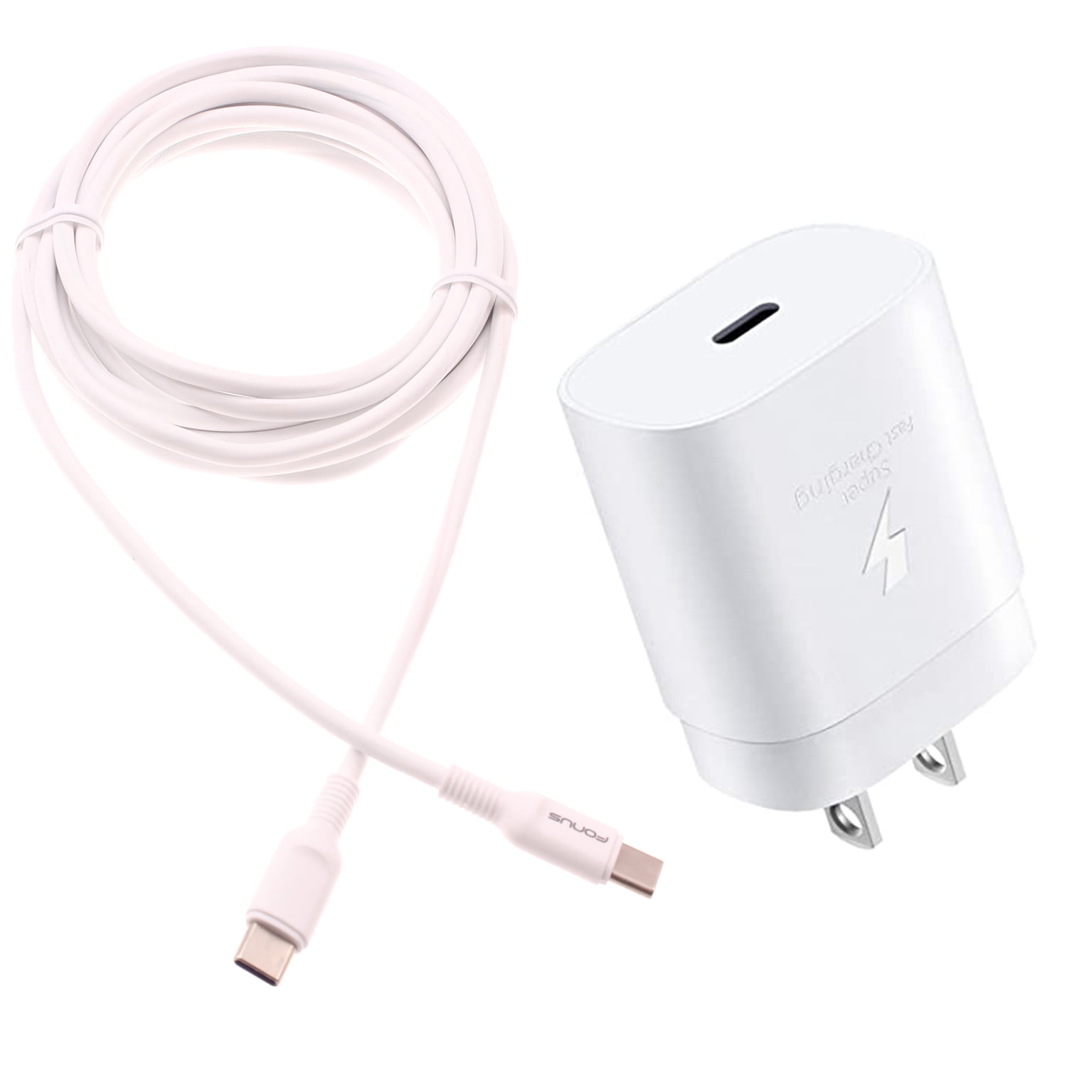 25W Fast Home Charger PD Type-C for Samsung Galaxy A06/A16 5G/A26 5G/A36 5G/A56 5G - 10ft USB-C Cable Quick Power Adapter Travel Wall