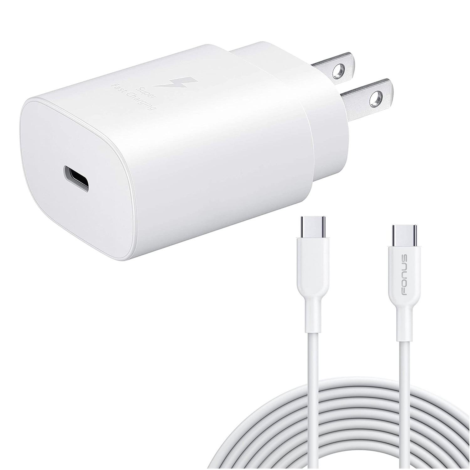 25W Fast Home Charger PD Type-C for Samsung Galaxy A06/A16 5G/A26 5G/A36 5G/A56 5G - 6ft USB-C Cable Quick Power Adapter Travel Wall