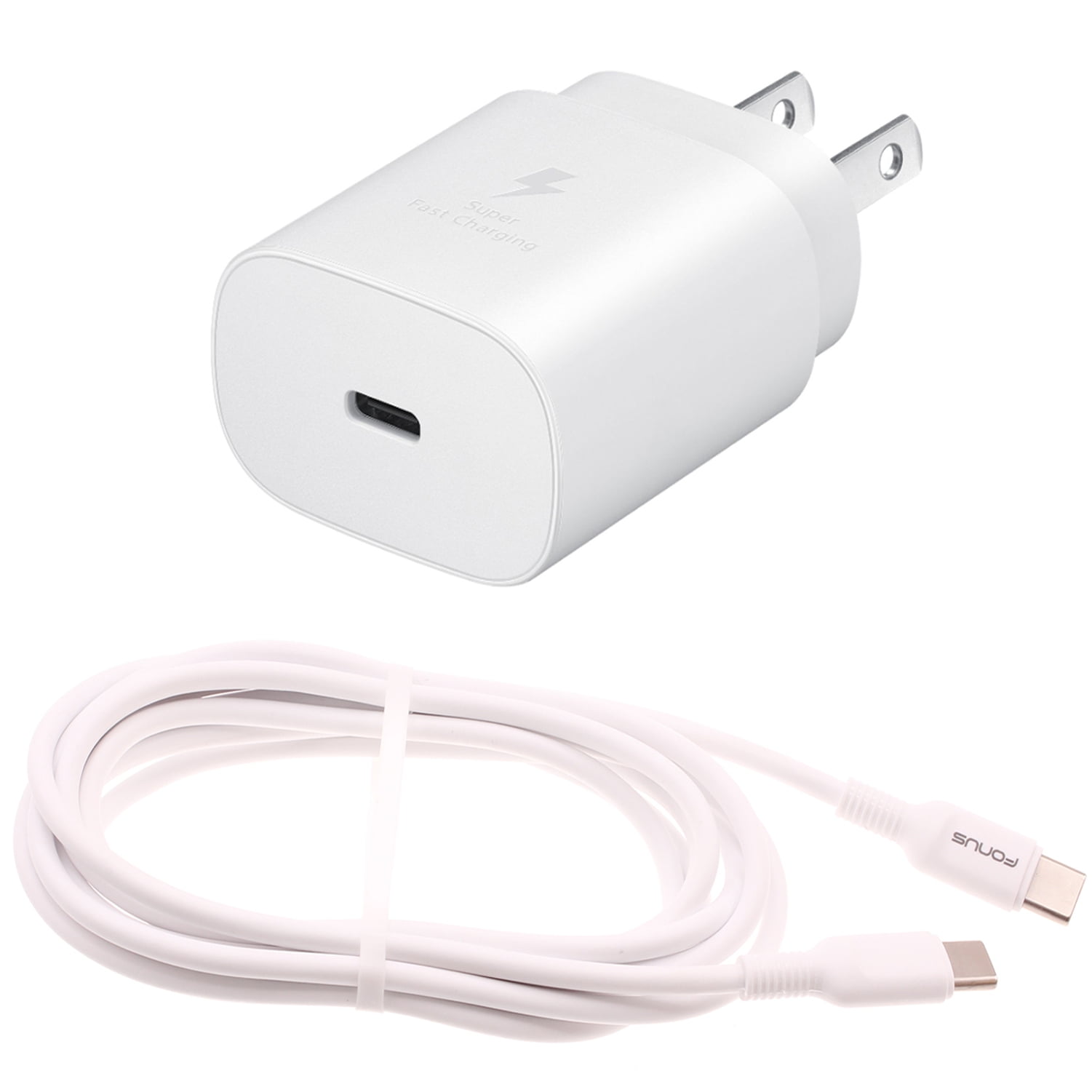 25W Fast Home Charger for Samsung Galaxy S23 FE Phone - PD Type-C 6ft USB-C Cable Quick Power Adapter Travel for Samsung Galaxy S23 FE 6.4" (Fan Edition) Model