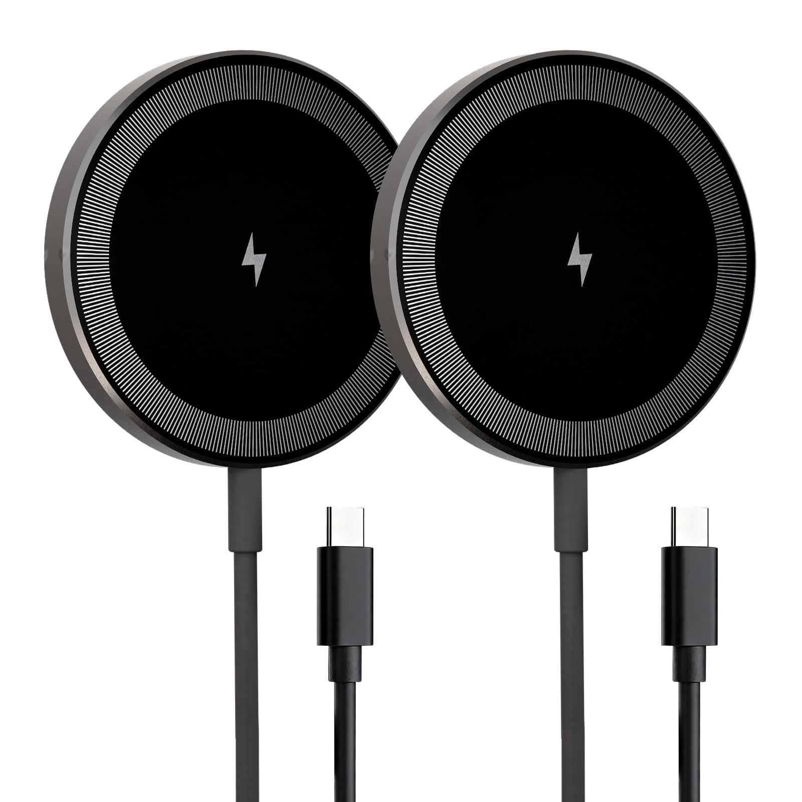 Wireless Charger, Wireless Charging Pad Compatible with iPhone 17 16 15 14 13 12 Series, Portable Charger Compatible with AirPods, Mag-safe Charger, Slim Portable Design, Black(2 Pack)