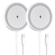 Wireless Charger, 15W Charging Pad for iPhone, Magnetic Portable Charger for iPhone 17 16 15 14 13 12 Series, Fast Charging Phone Charger for AirPods 4 3 2 Pro,