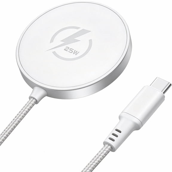 25W Fast Wireless Charging Pad,Magnetic Wireless Charger Compatible with iPhone 17/16/15/14/13/12 Series & AirPods 4/3/2 Pro Portable Phone Charger with 3.3ft Cable (Adapter NOT Included)