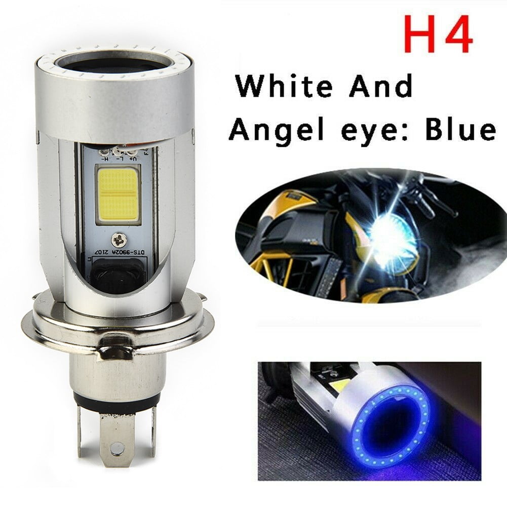 25W H4 Hb2 9003 Motorcycle Led Headlight Kit Hi/Lo Power Bulb With Angel Eyes