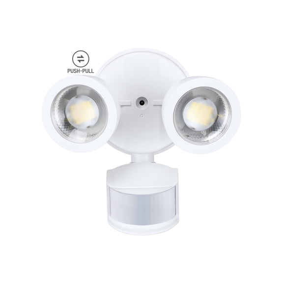 25W LED Security Lights, Dual-Head Motion Sensor Outdoor 30-80 Beam Angle Adjustable LED Flood Lights, 5000K Daylight