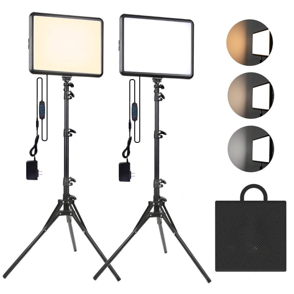 25W Photography Lighting, 2900-7000K Dimmable Ring Light with Tripod Stand, 73” Studio Video Light for Video Recording/Photography/Live Streaming/YouTube/TikTok/Makeup/Video Calls