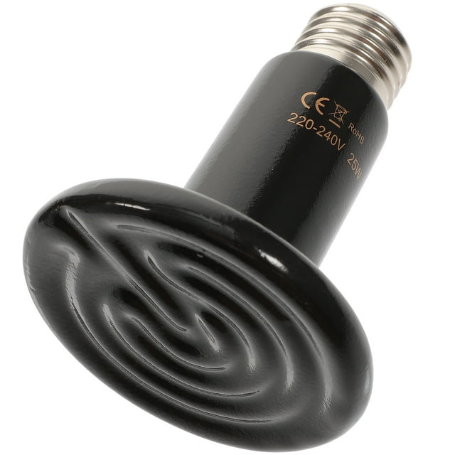 25W Reptile Heating Lamp Ceramic Infrared Bulb Heat Light Heating Emitter for Lizard Aquarium