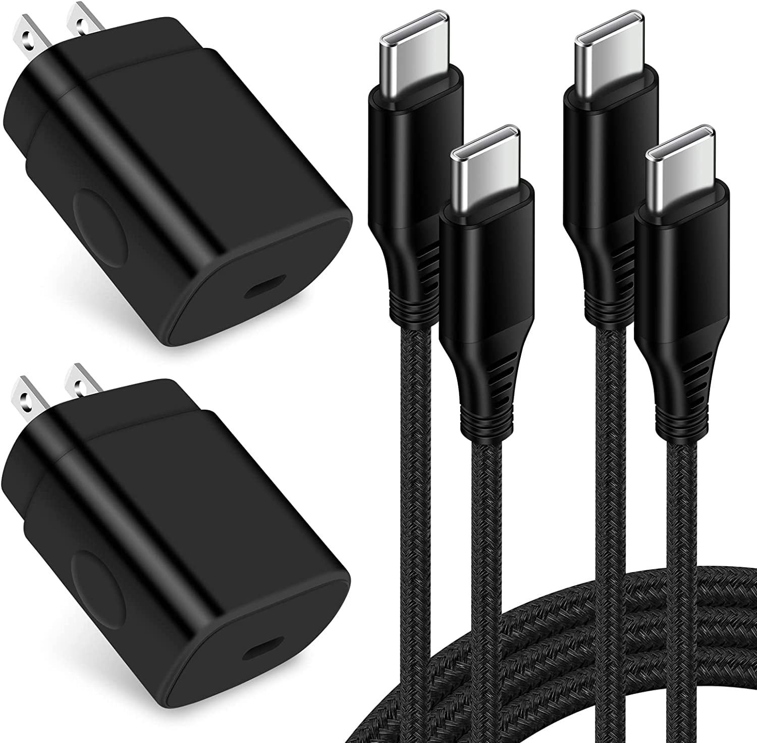 25W Samsung A54 5g Super Fast Charger Box Type C Fast Charging for Galaxy S24 A55 A15 A35 A14 Z Fold 5/Flip 5,S23 S22 S21 Ultra/FE, USB C Charger Block+6FT USB C to C Cable for Google Pixel 8 7a 7 pro