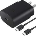thumbnail image 1 of 25W Samsung Charger Super Fast Charging Type C Charger USB C Fast Charger Compatible with Boost Summit 5G - 4FT Long Android Type C Charger Cable Included - Black, 1 of 3