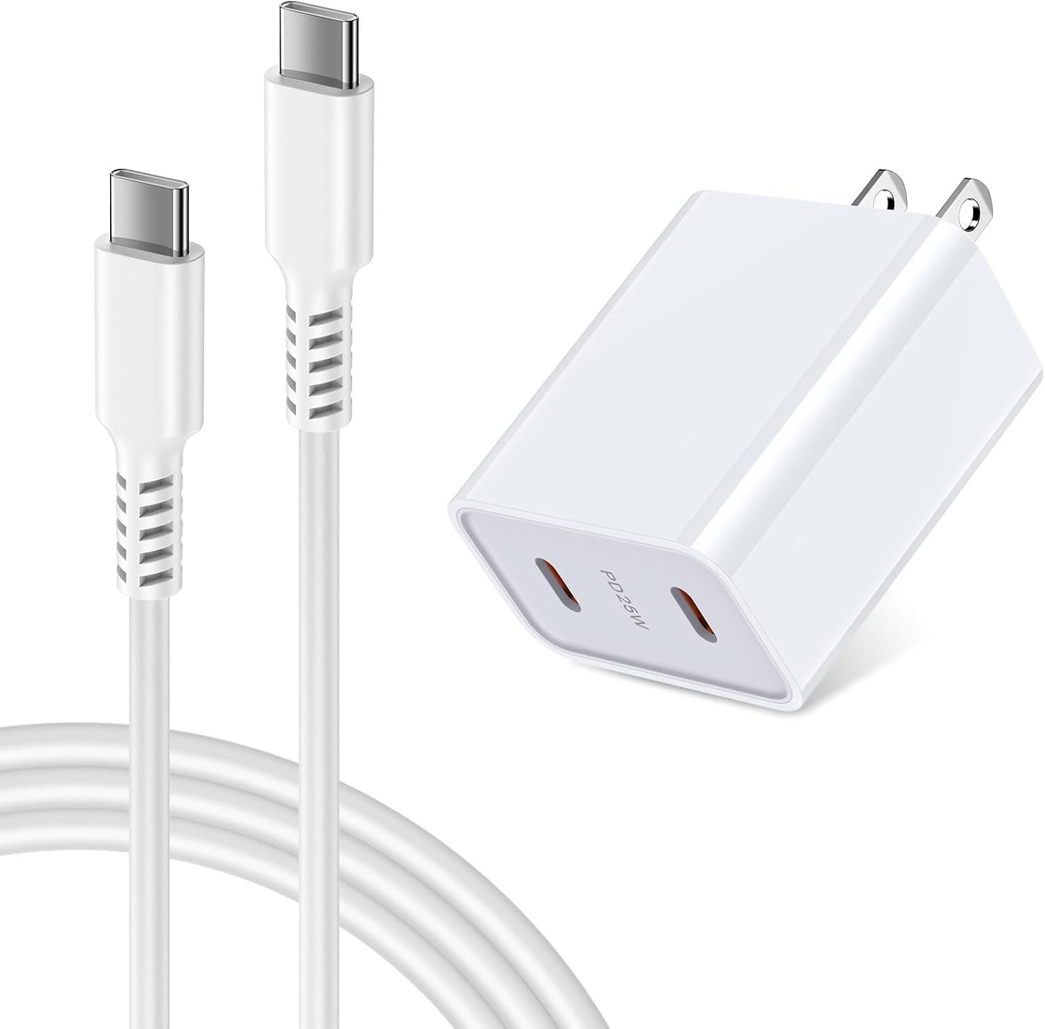 25W Samsung Fast Charger Type C Fast Charging for Samsung Galaxy A15 5G A14 5G A13 A53 A54 A55 A03s A04s A35 S24 Ultra S23 FE S22 S21 S20, Pixel 8a 7 Pro 6a, USB C Charger Bolck with 6ft USB C Cable