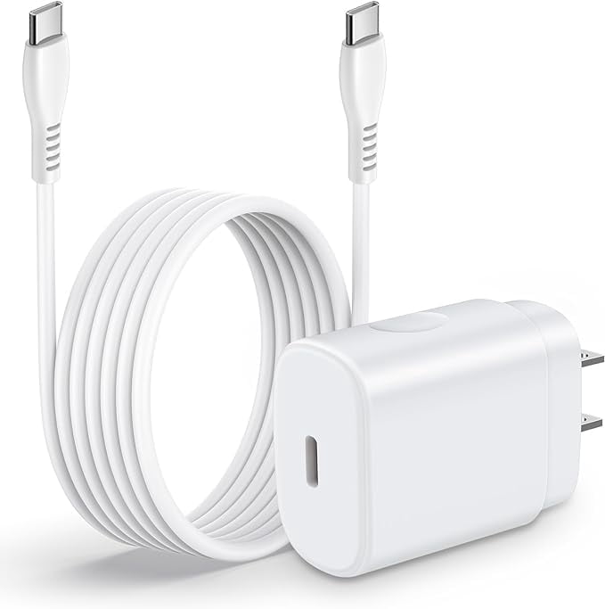 25W Samsung Fast Type C Charger for Samsung Galaxy A15 5G A54 A14 5G A25 A53 A23 A13 A03s A04s S24 Ultra S23 S22 S21 FE S20 Z Fold 5 Flip 5,Pixel 8 Pro 7a,USB C Charger Block 6FT C Type Charging Cord