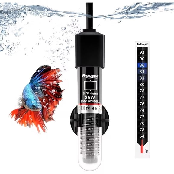 25W Submersible Aquarium Heater for 1-5 Gallon Betta Turtle Tank