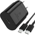 thumbnail image 1 of 25W Super Fast Phone Charger for Nokia 8.3 5G Type C Wall Charger with 3ft USBC to USBC Fast Charging Cable - Black, 1 of 5