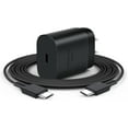 thumbnail image 1 of 25W USB C Super Fast Charging Wall Charger with 6FT Type C Cable for TCL 20 XE Super Fast Charging for USB C Phones and Devices - Black, 1 of 5