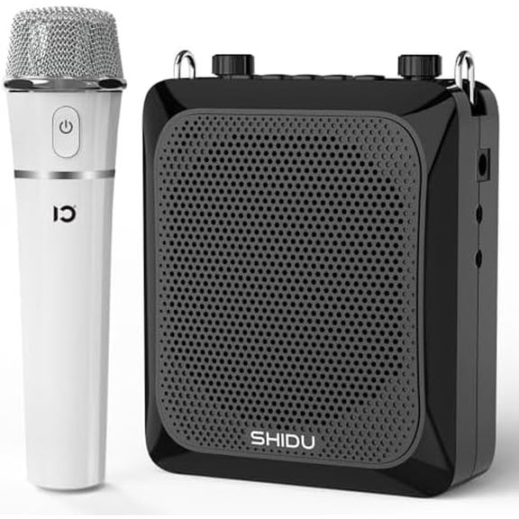 25W Voice Amplifier Portable Speaker with Wireless Microphone Personal PA System 2000mAh Rechargeable Battery for Teachers Classroom Tour Guide Meeting$$Musical Instruments