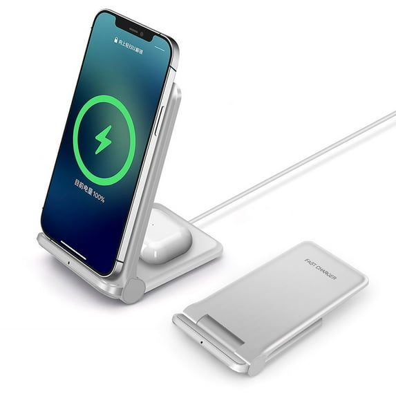 25W Wireless Charger,Foldable 2 in 1 Wireless Charging Station for Apple iPhone 13/13 Pro/12/12 Pro/11/SE/X/8/Airpods,PDKUAI 15W Fast Dual wireless induction charge Stand For Samsung phone/Galaxy Buds
