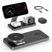 25W Wireless Charging Compatible For IPhone 17-12 Pro Max, 3-in-1 Magnetic Foldable Compatible With Apple Watch & AirPods Pro Black