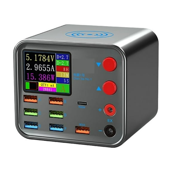 25W Wireless Smart Charging QC 3.0 8 USB Port Wireless Phone Charging