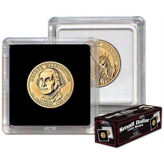 25X BCW 2x2 Coin Snap - Small Dollar