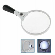 25X Extra Large Strong Magnifying Glass 3 Bright LED Zoom Lightweight Hand Held