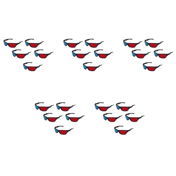 25X Red and Blue Anaglyph Dimensional 3D VISION Glasses for TV Game