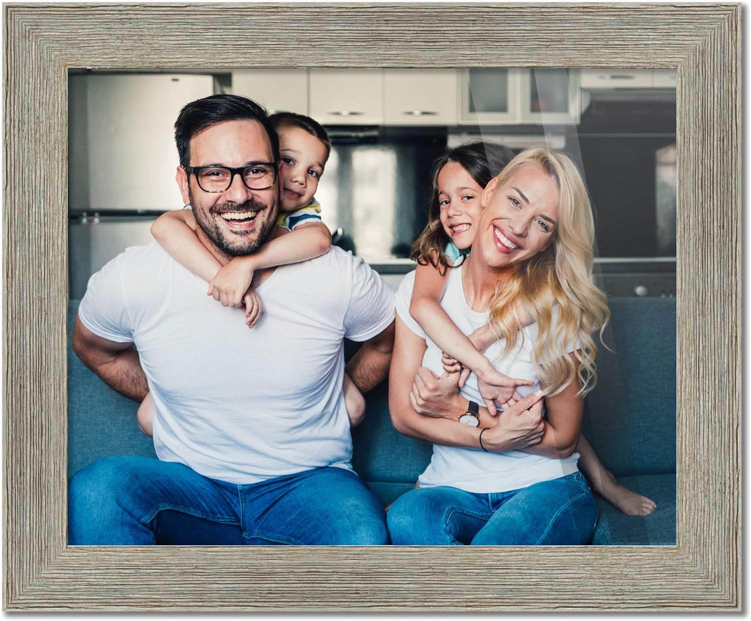 25X17 Frame Gray Barnwood Picture Frame Modern Photo Frame Includes