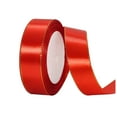 thumbnail image 1 of 25YD Satin Ribbon 25mm Fabric Gift Ribbon For Wedding Christmas Birthday Gift Candy Box/ Handmade DIY satin ribbon gold edge silk ribbon flower decoration ribbon gift wrapping belt 2.5cm red red, 1 of 1