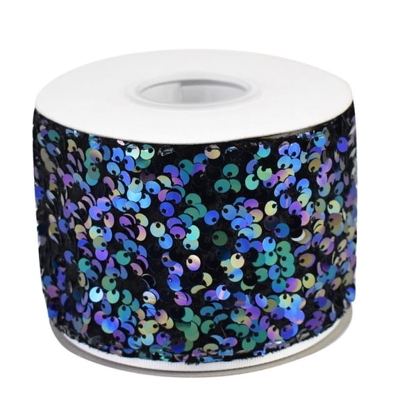 25Yards/Roll 75mm Colorful Sequin Velvet Sequin Ribbon Gift Wrapping DIY Craft Hair Bows Wedding Christmas Holiday Decoration
