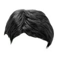 thumbnail image 1 of 25cm 10inch Wigs Man Slanting Handsome Short Straight Hair Europe And The United States Fashion Fiber Full Head Cover Quality, 1 of 9