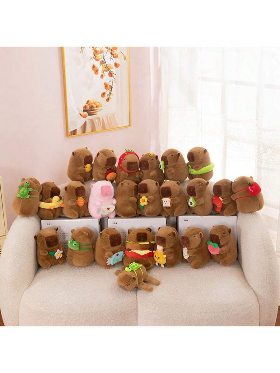 25cm/9.8inch Cute Capybara Plush Toys Soft Capybara Stuffed Animals Turtle Capybara Plushies Dolls Kids Toys Perfect Gifts For Easter Birthday Holiday Decor Home