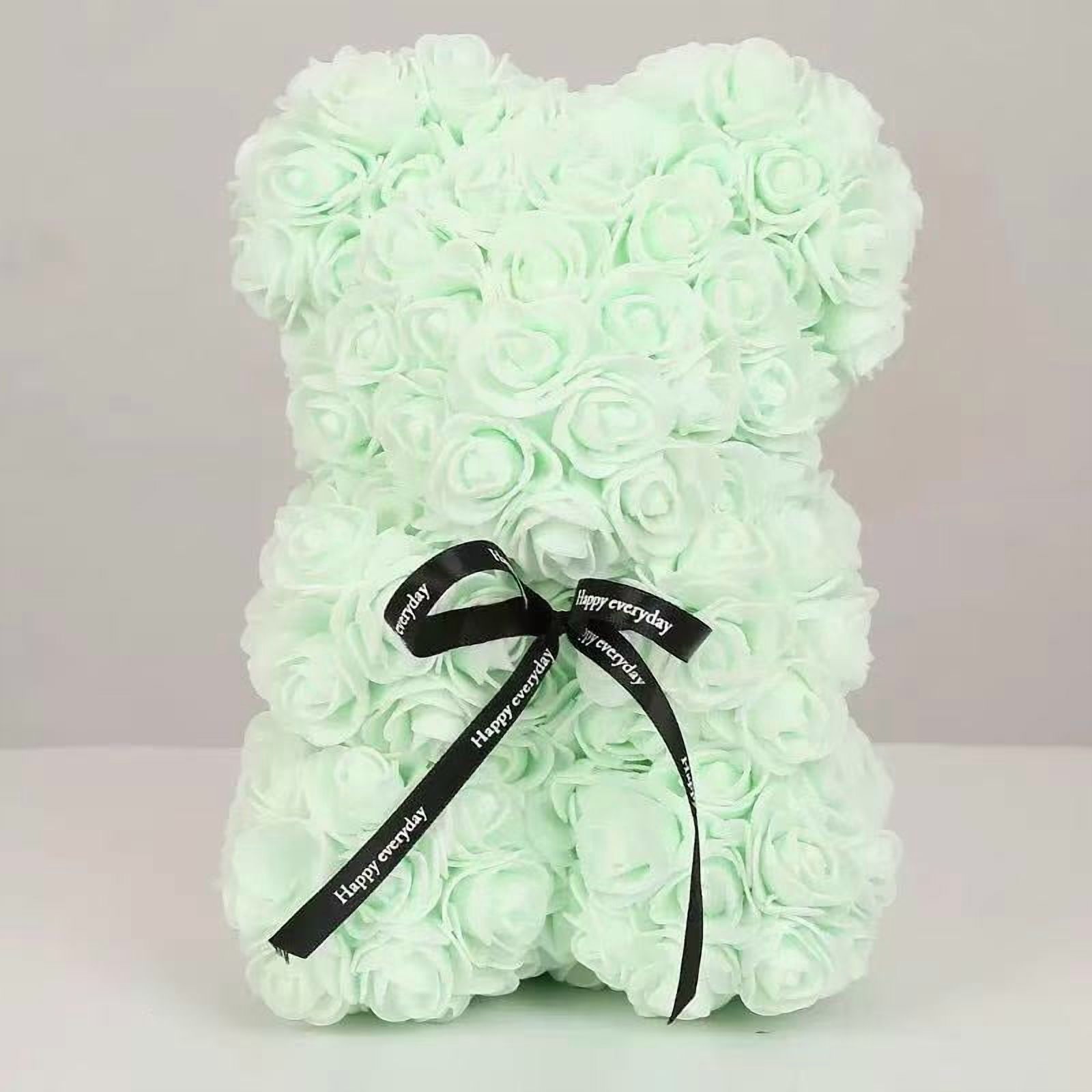 25cm Artificial Teddy Rose Flower Bear with Box Romantic Valentines Day ...
