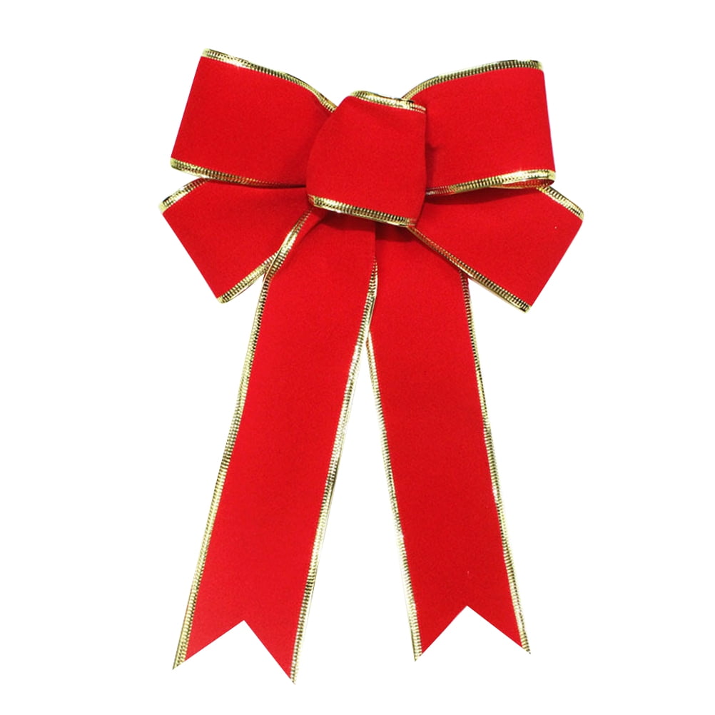 25cm Christmas Ribbon Decorations Christmas Tree Bowknot Accessories