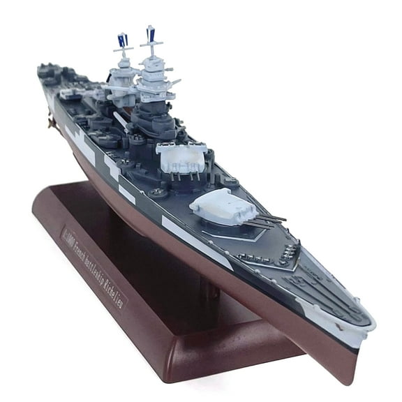 25cm Diecast Alloy 1/1000 Scale French Battleship Richelieu Finished Model Toy Gift TAPDRA Spare Part