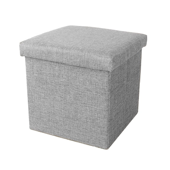 25cm Folding Square Stool Storage Cube Padded for Seat Foot Rest Kids Toys Organ