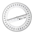 thumbnail image 1 of 25cm Round Protractor Ruler 360 Degree Circles Protractor Full Center Angles Plastic Math Measuring Tool School Supplies, 1 of 8