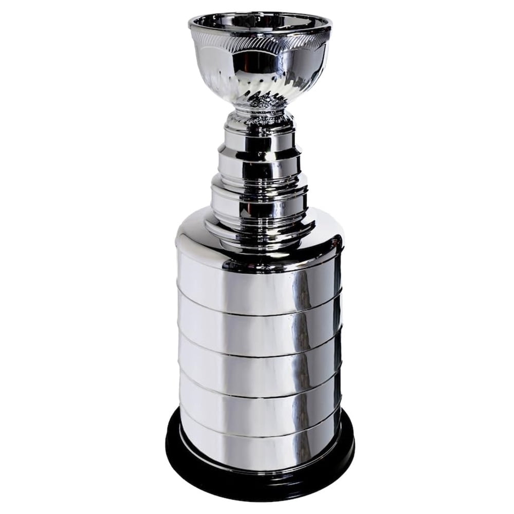 25cm Silver Stanley Cup Replica, Ice Hockey Champion Trophy, Chrome Silver Hockey Sport Fans Players Coaches Collectors Gift,Silver,Ice Hockey Championship