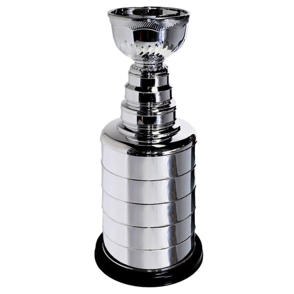 25cm Silver Stanley Cup Replica, Ice Hockey Champion Trophy, Chrome Silver Hockey Sport Fans Players Coaches Collectors Gift,Silver,Ice Hockey Championship